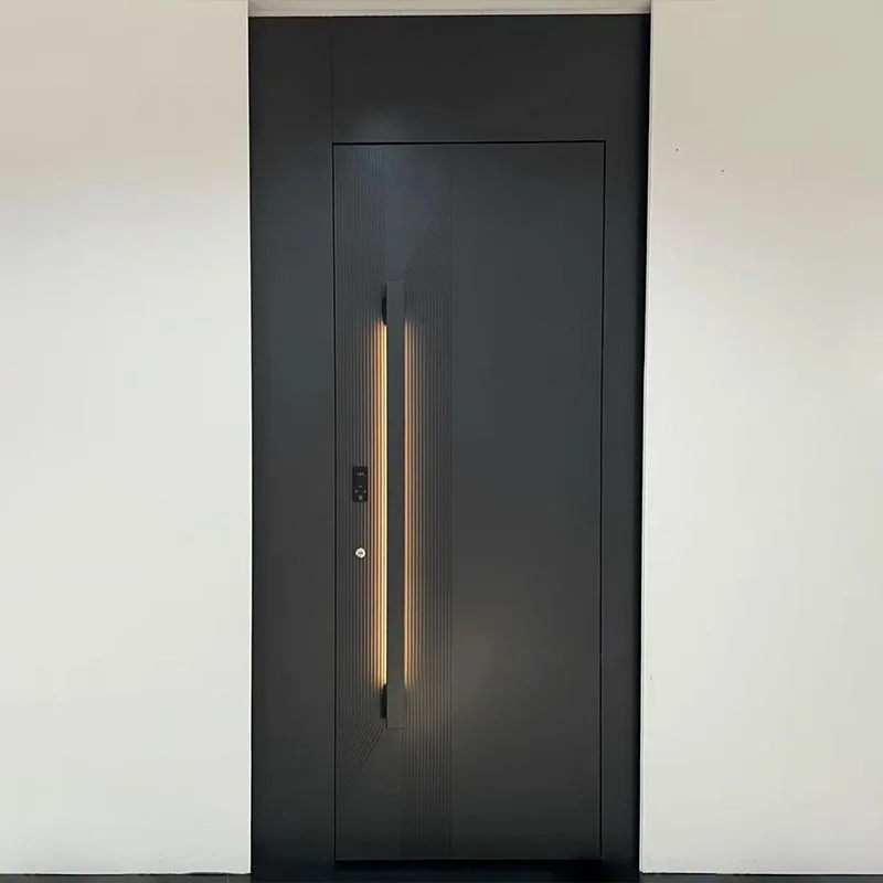 LED照明付きアルミハニカムパネル玄関ドア